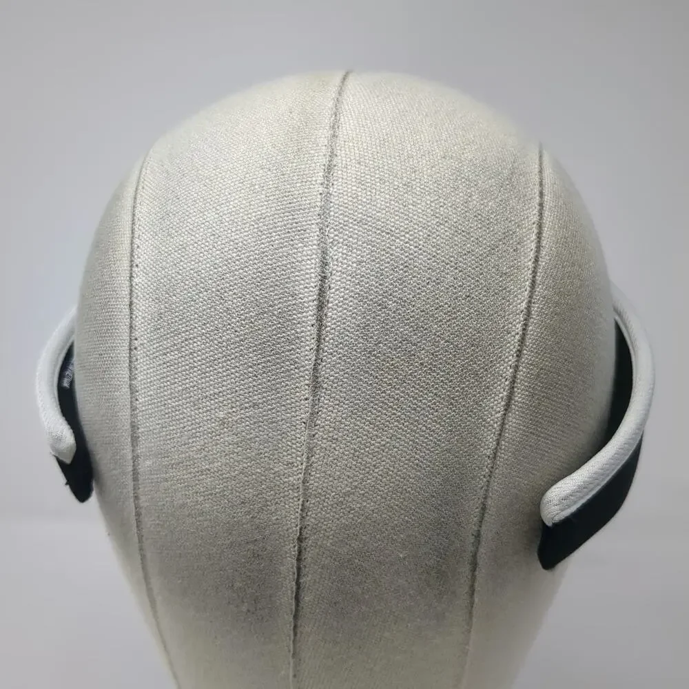 Adidas Visor Black One Size Hat Embroidered Logo Recycled Poly Spandex Tennis